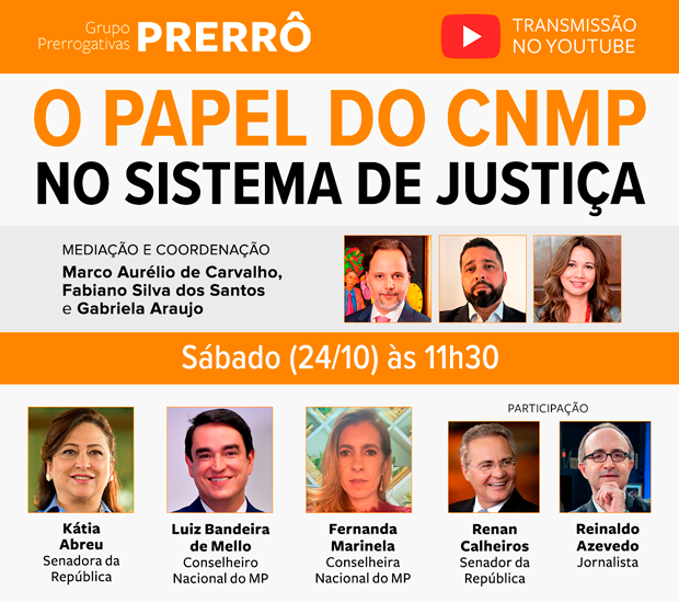 Live: O papel do CNMP no sistema de Justiça, 24/10 às 11h30
